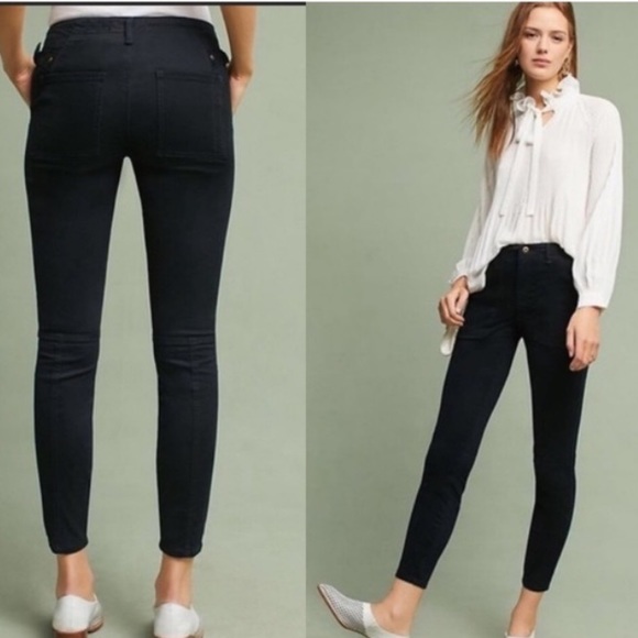 Anthropologie Denim - Anthropologie Hei Hei Slim Utility Crop Black Pant